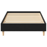 Bed Frame Black Oak 203 x 101 x 25 cm Engineered Wood 862847