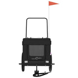 Pet Bike Trailer Black Oxford Fabric and Iron 93940