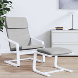 Footstool Light Grey 51x41x40 cm Fabric 351064