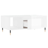 ZNTS Coffee Table High Gloss White 90x50x36.5 cm Engineered Wood 830582