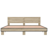 Bed Frame without Mattress Sonoma Oak 200x200 cm 3280128