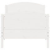 Bed Frame without Mattress White 100x200 cm Solid Wood Pine 842563