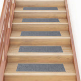 Stair Mats Self-adhesive 30 pcs 76x20 cm Light Grey Rectangular 3365724