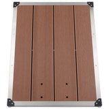 Outdoor Shower Tray WPC Stainless Steel 80x62 cm Brown 48202