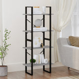 4-Tier Book Cabinet Grey Sonoma 60x30x140 cm Engineered Wood 821310