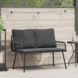 Garden Bench with Cushion Anthracite 114 x 64 x 90cm Steel 4108261