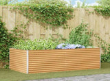 Garden Raised Bed 195 x 100 x 68 cm Galvanised Steel 42017367