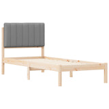 Bed Frame with Upholstered Headboard Light Grey 80 x 200 cm 878079