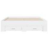 Bed Frame with Drawers without Mattress White 120x190 cm Small Double 3280412