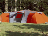 Family Tent Dome 12-Person Grey and Orange Waterproof 94348