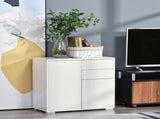 High Gloss Frame Sideboard, Push-Open Design with 2 Drawer for Living Room, Bedroom, 74H x 79W x T3398P343441