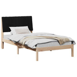 Bed Frame with Headboard Brown 100 x 200 cm Solid Pine Wood 878911