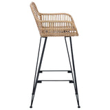 Bar Chair 2 pcs 55 x 52 x 92 cm Rattan and Iron 42011552
