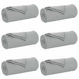 Throw Blankets 6 pcs Grey 170 x 130 cm 1.86 kg Fleece 42017057