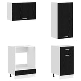 Kitchen Unit LYON 8 pcs Black Oak Engineered Wood 3438204