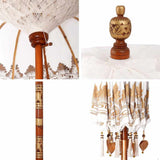 Balinese Parasol Cream 190 x 190 x 260 cm Cotton and Wood 42006454