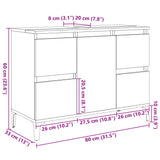 3 Piece Bathroom Furniture Set Sonoma Oak Engineered Wood 3307672