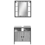 2 Piece Bathroom Furniture Set Grey Sonoma Engineered Wood 3214718