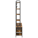 Coat Stand with Shoes Bench Smoked Oak 120.5 x 34 x 190 cm 8012040