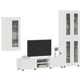 TV Cabinet Set with Drawer FLORIN 3 pcs White Engineered Wood 3397944