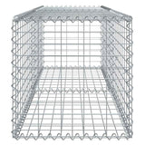 Gabion Basket with Cover 200x50x50 cm Galvanised Iron 3295133
