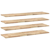 Floating Shelves 4 pcs 120x40x2 cm Untreated Solid Wood Acacia 3279406