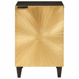 Bathroom Cabinet with Shelf Black and Gold 38 x 33 x 58 cm 4017849