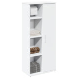 Bathroom Cabinet with Roll Holder White 39x22x90 cm 858524