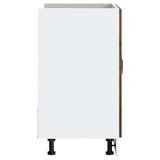 Sink Base Cabinet Kalmar Smoked Oak 80x46x81.5 cm Engineered Wood 853452