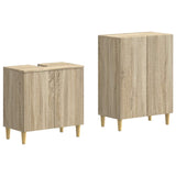 2 Piece Bathroom Cabinet Set ARNHEM Sonoma Oak Engineered Wood 3417605