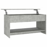 809651 Coffee Table Concrete Grey 102x50x52,5 cm Engineered Wood