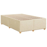 Box Spring Bed with Mattress Cream 120x200 cm Fabric 3285371