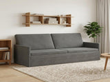 3 Seater Sofa Dark Grey 190 x 81 x 82 cm Corduroy Fabric 42041134