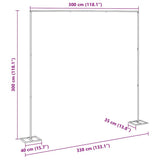 Wedding Arch Gold 338 x 35 x 300 cm Steel 42023041