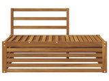 Outdoor End Sofa Natural 91 x 63 x 73 cm Solid Acacia Wood 900504