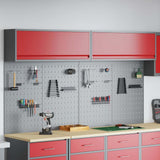 Tool Cabinet Set with Shelf 6 pcs Red Powder-Coated Steel 3321415