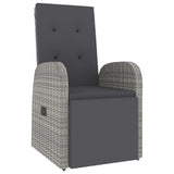 2 Piece Garden Lounge Set Grey Poly Rattan&Solid Wood Acacia 3157670