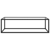 Coffee Table Black with Tempered Glass 120x60x35 cm 322883