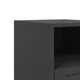 Bedside Cabinets 2 pcs Black 36x39x60.5 cm Steel 846555