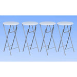 Bar Tables 4 pcs with MDF Tabletop White 60650