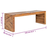 TV Stand 110x60x38 cm Solid Teak Wood 326176
