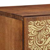 Highboard with Shelf Brown 40 x 33 x 110 cm Solid Mango Wood 4018765