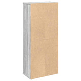 Bathroom Cabinet with Roll Holder Grey Sonoma 39x22x90 cm 858529