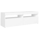 TV Cabinet with LED Lights White 120x35x40 cm 804373