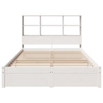 Bookcase Bed without Mattress White 160x200cm Solid Wood Pine 3322398