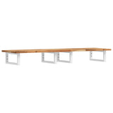 Basin Shelf Wall Mounted Steel and Solid Wood Acacia 3302728