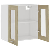 Hanging Glass Cabinet Sonoma Oak 60x31x60 cm Engineered Wood 802524