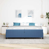 Bed Frame with Mattress Blue 200 x 200 cm Fabric 3399143