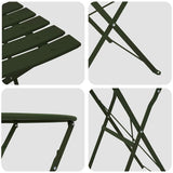Folding Bistro Set 3 pcs Forest Steel 42002967