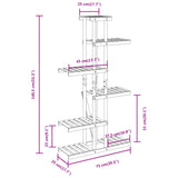 ZNTS Flower Stand 75x25x140.5 cm Solid Wood Fir 362866